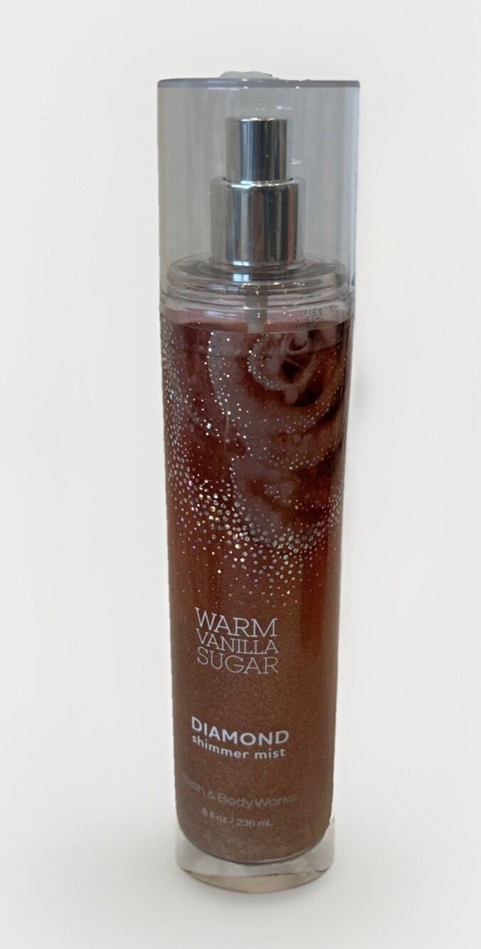 Bath & Body Works Warm Vanilla Sugar Diamond Shimmer Mist 8 Fl oz New